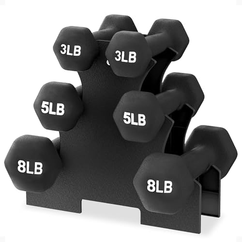 BalanceFrom Neoprene Coated Iron Dumbbell Hex Weights Set for Strength Training at Home | BalanceFrom Non-Slip Iron Dum