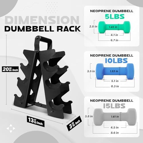 Yes4All Neoprene Coated Dumbbell Hand Weight Sets of 2 - Multiple Weight Options for Home Gym Fitness Users - Anti-Roll,
