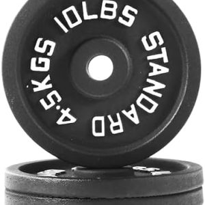 Fitvids Cast Iron Weight Plates for Strength Training and Weightlifting - Home Gym Essential | Fitvids Cast Iron 1-Inch