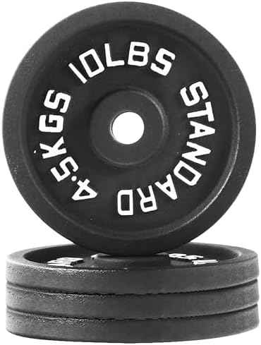 Fitvids Cast Iron Weight Plates for Strength Training and Weightlifting - Home Gym Essential | Fitvids Cast Iron 1-Inch