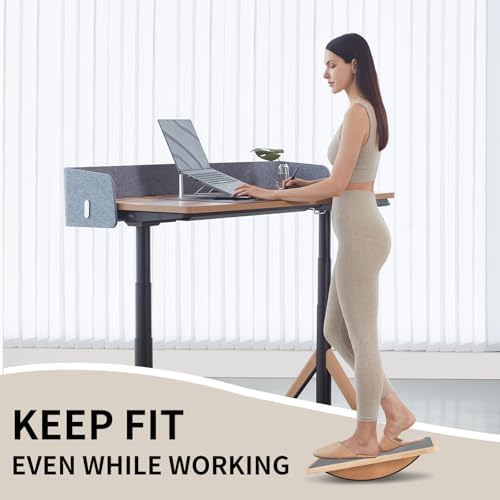 Balance Board Professional for Adults Anti-Slip 350LBS for Physical Therapy Standing Desk Core Strength Wooden Balance B