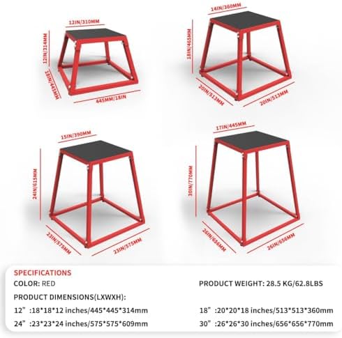 Anti-slip exercise step up box for strength and conditioning training | Durable home gym plyo box for fitness enthusias