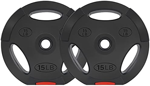 Fitvids Vinyl Standard 1-Inch Plate Weight Plate Set for Strength Training and Bodybuilders at the Gym