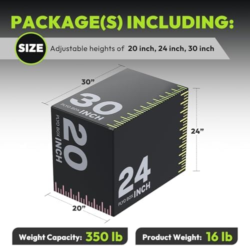 3-in-1 Pro-Duty HIIT Exercise Foam Plyo Box for Fitness Enthusiasts at Home Gym