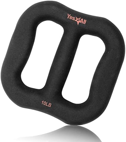 Yes4All 3-in-1 Multifunctional Neoprene Dumbbell, Ergonomic Curve, Black Yes4All Multi-Usage Dumbbell with Solid Core,