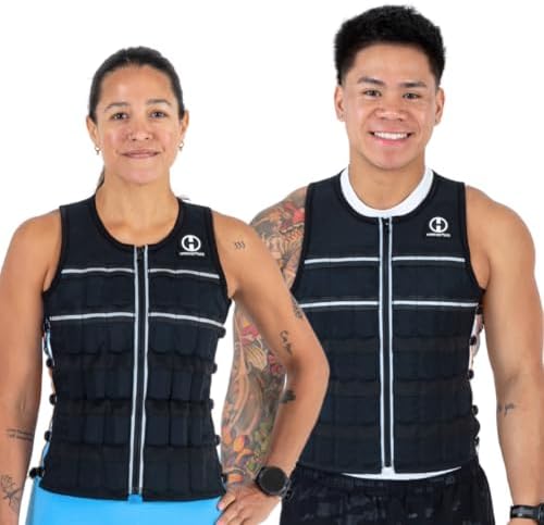 HYPERWEAR Hyper Vest ELITE - Adjustable Weight Vest - Stretch CORDURA® Fabric - Zipper Thin Steel Weights - Running & St