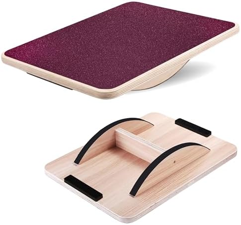 Yes4All Professional Anti-Slip Rocker Board for Leg Workout and Standing Desk Use | Yes4All 350LBS Wood Balance Board,