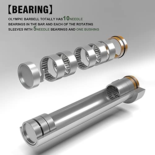 Olympic Barbell for Weightlifting 700LB, Fitness Buffs, Home Gym, Strength Training, 9'9" Long