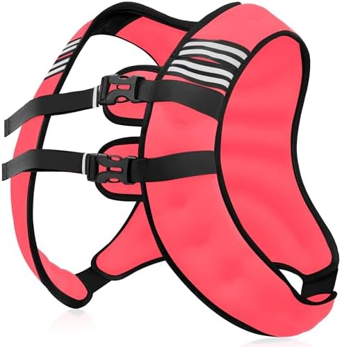 Weighted Vest for Men and Women - 10/15/20lbs - Reflective Stripe - Workout Equipment for Strength Training, Running, Wa