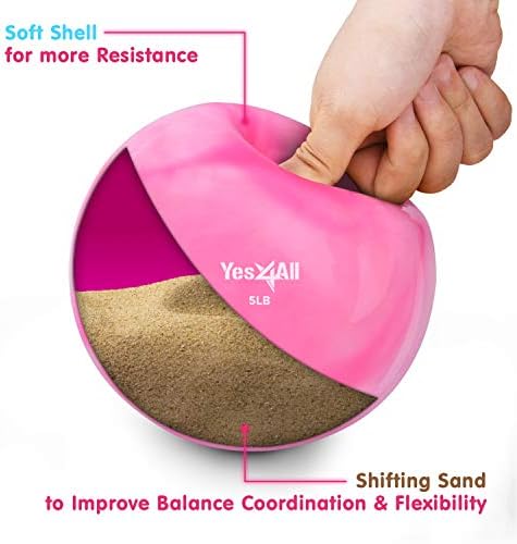 Yes4All Weighted Toning Balls for Exercise and Pilates | Yes4All Soft Medicine Balls for Balance and Flexibility Traini