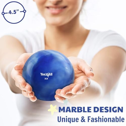 Yes4All Weighted Toning Balls for Exercise and Pilates | Yes4All Soft Medicine Balls for Balance and Flexibility Traini