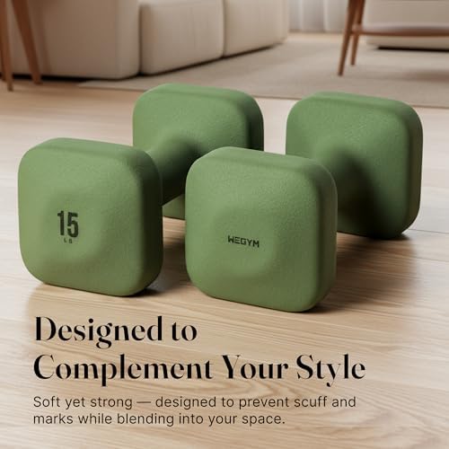 SafeGrip Square Dumbbells Anti Slip Handles for Home Workouts | WeGym SafeGrip Square Dumbbells Stable Design Prevents