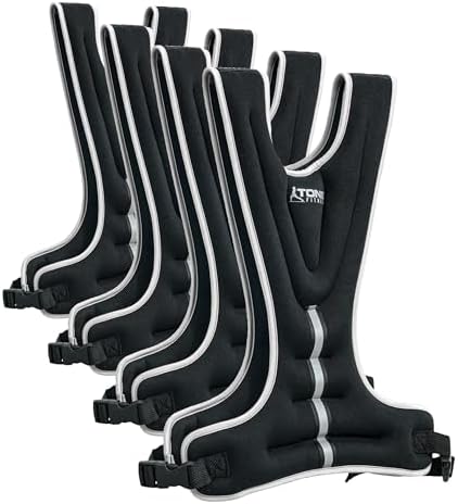 Tone Fitness Weighted Vest for Home Workouts or Outdoor Training - 8lb or 12lb, Adjustable Fit for Men and Women | Tone