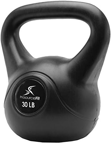 ProsourceFit Vinyl Plastic Kettlebell for Home Gym Workout Fitness Lovers from 10, 15, 20, 25, 30 and 35 lbs Prosource