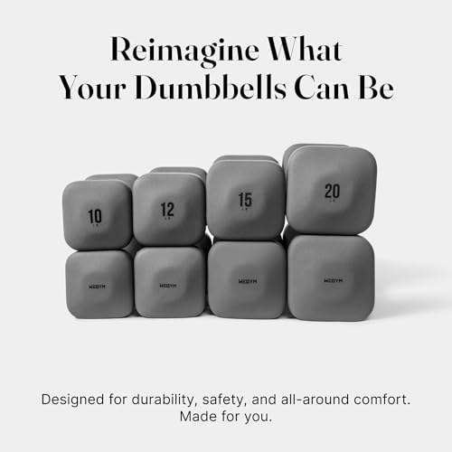 SafeGrip Square Dumbbells Anti Slip Handles for Home Workouts | WeGym SafeGrip Square Dumbbells Stable Design Prevents