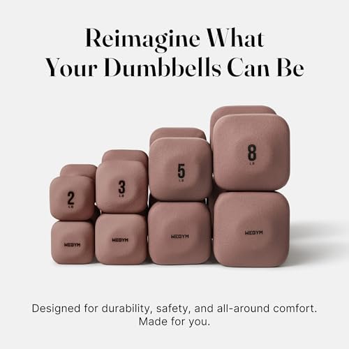 SafeGrip Square Dumbbells Anti Slip Handles for Home Workouts | WeGym SafeGrip Square Dumbbells Stable Design Prevents