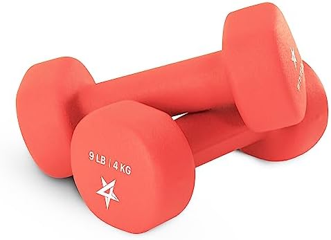 Yes4All Neoprene Coated Dumbbell Hand Weight Sets of 2 - Multiple Weight Options for Home Gym Fitness Users - Anti-Roll,
