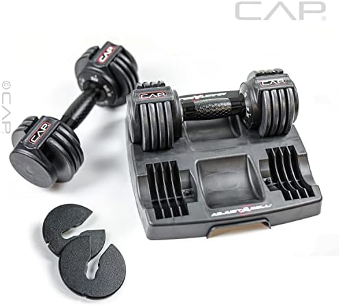 Adjustable Round Dumbbell Weights | CAP Barbell | Multiple Handle Options, Singles & Pairs | 1|5 lb, 25 lb & 55 lb | Gym