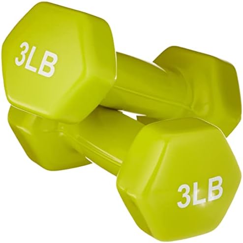 Amazon Basics Vinyl Coated Dumbbell Hand Weights for Home Gym Fitness Lovers | Amazon Basics Vinyl Coated Dumbbell Hand