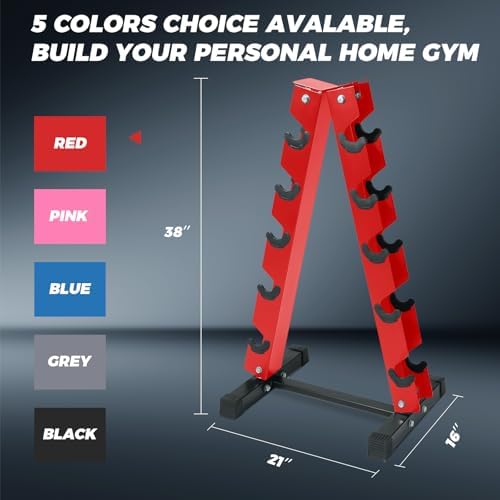 RitFit 250LB Rubber Hex Dumbbells with Weights Rack for Home Strength Training | RitFit 300LB Rubber Hex Dumbbells and