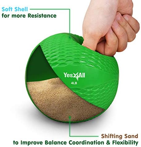 Yes4All Weighted Toning Balls for Exercise and Pilates | Yes4All Soft Medicine Balls for Balance and Flexibility Traini