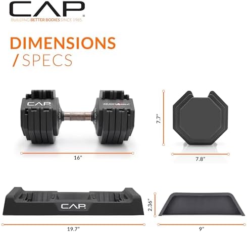 Adjustable Barbell 55 lb Hex Dumbbell Weights - Singles & Pairs | Multiple Handle Options | Fitness Enthusiasts | Home G