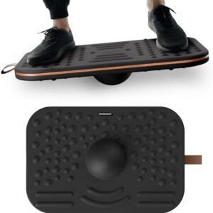 2-in-1 Dual-Sided Wobble Board & Anti-Fatigue Standing Mat for Standing Desk at Home and Gym | Balance Board and Anti-F
