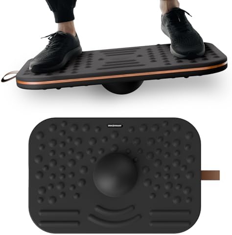2-in-1 Dual-Sided Wobble Board & Anti-Fatigue Standing Mat for Standing Desk at Home and Gym | Balance Board and Anti-F