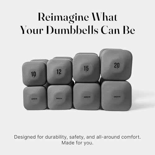 SafeGrip Square Dumbbells Anti Slip Handles for Home Workouts | WeGym SafeGrip Square Dumbbells Stable Design Prevents