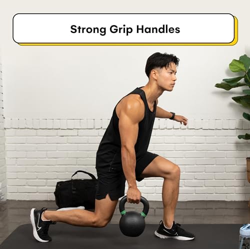 Kettlebell Kings Powder Coated Kettlebell Weights - 9-97 lb Strength Training Kettlebells for Men and Women - Home Gym E