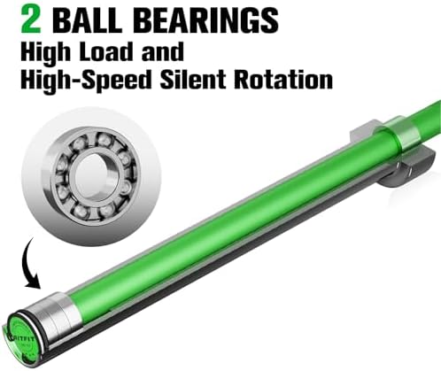 RitFit 7FT Olympic Barbell for Strength and Weightlifting Training - 2 Inch Olympic Bar for Squat, Deadlift, Bench Press