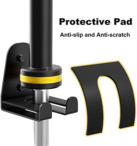 Olympic Barbell Hanger, Garage Gym Bar Wall Rack, Space Saving Home Gym Accessory