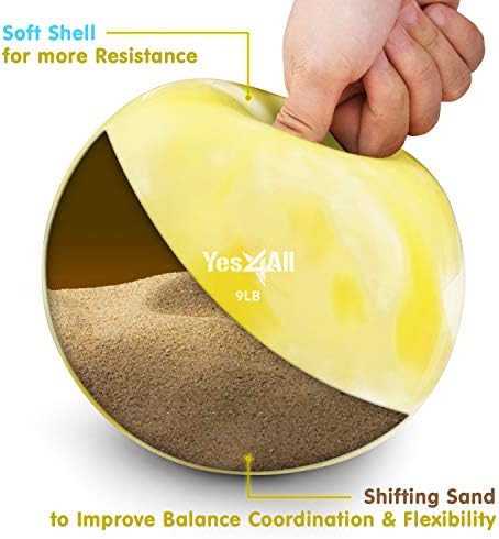 Yes4All Weighted Toning Balls for Exercise and Pilates | Yes4All Soft Medicine Balls for Balance and Flexibility Traini