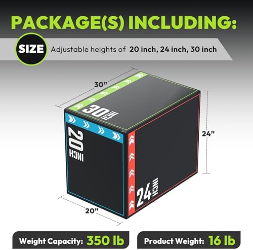 3-in-1 Pro-Duty HIIT Exercise Foam Plyo Box for Fitness Enthusiasts at Home Gym