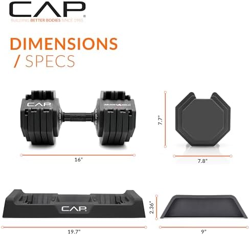 Adjustable Barbell 55 lb Hex Dumbbell Weights - Singles & Pairs | Multiple Handle Options | Fitness Enthusiasts | Home G
