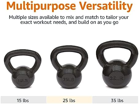 Amazon Basics Cast Iron Kettlebell for Home Gym Fitness Lovers at Home Workout | Amazon Basics Cast Iron Kettlebell for