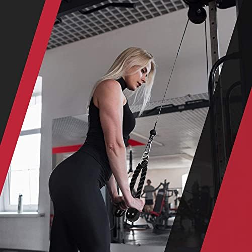 Yes4All Lat Pulldown Attachments Row Handles Tricep Rope Load 880LB Home Gym | Yes4All Cable Machine Accessories V Bar