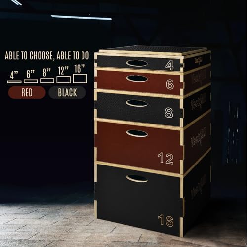 Yes4All 3 In 1 Wooden Plyo Box for Home Jump Training and Outdoor Exercise | Yes4All Plyometric Box Platform: Versatile