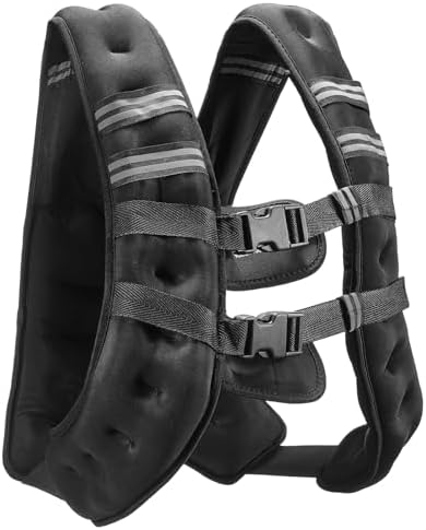 VEVOR Weighted Vest for Strength Training and Weight Loss, Reflective Stripe, Adjustable Buckle, 12/16/20/30 lbs