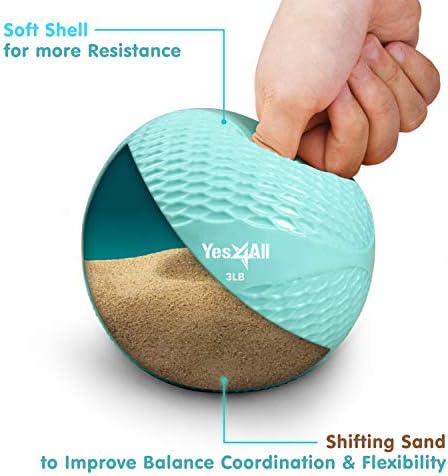Yes4All Weighted Toning Balls for Exercise and Pilates | Yes4All Soft Medicine Balls for Balance and Flexibility Traini