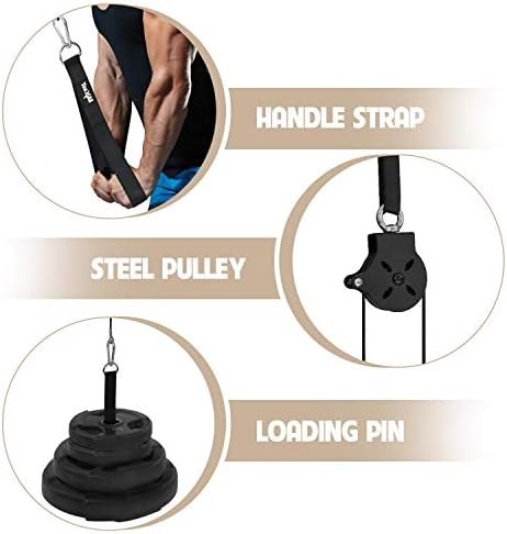 Yes4All Lat Pulldown Attachments Row Handles Tricep Rope Load 880LB Home Gym | Yes4All Cable Machine Accessories V Bar