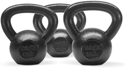 Yes4All Kettlebell Sets, Strength Training Kettlebells, Multi-Level from Beginners to Pros, Home Gym, Cast Iron, Wide Ha