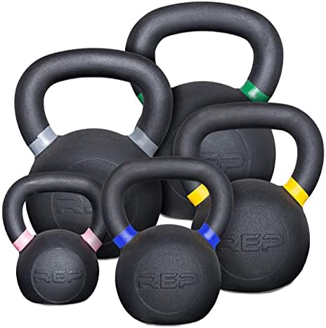 REP Fitness Adjustable Kettlebell Set and Singles, 4kg to 24kg Range for Home Gym Power Workout, Strength Training, Free