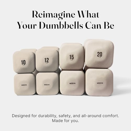 SafeGrip Square Dumbbells Anti Slip Handles for Home Workouts | WeGym SafeGrip Square Dumbbells Stable Design Prevents