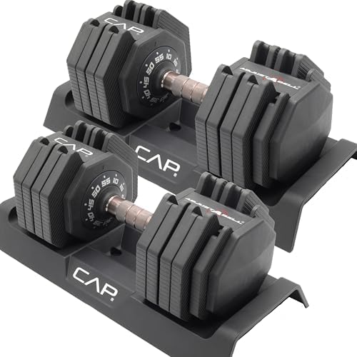 Adjustable Barbell 55 lb Hex Dumbbell Weights - Singles & Pairs | Multiple Handle Options | Fitness Enthusiasts | Home G
