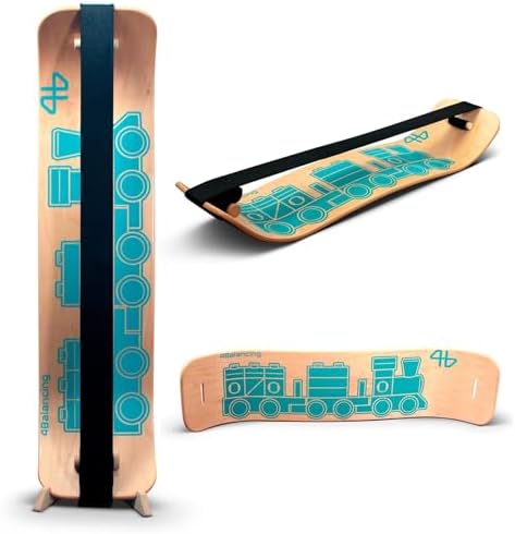 Balance Board for Kids - Wooden Wobble Board - Coordination Training - Perfect for Skateboard, Snowboard, Football, Socc