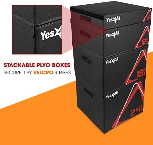 Yes4All 3 In 1 Wooden Plyo Box for Home Jump Training and Outdoor Exercise | Yes4All Plyometric Box Platform: Versatile