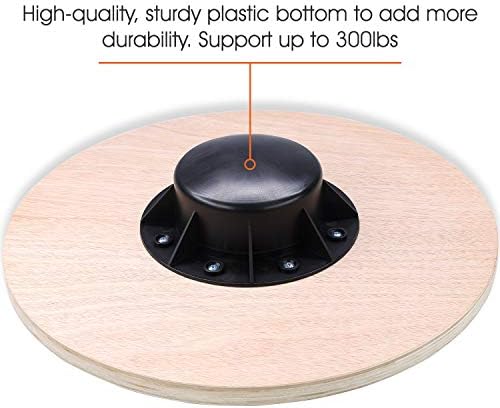 Yes4All Versatile Wooden Wobble Balance Board, Core Training, Exercise Balance Stability Trainer