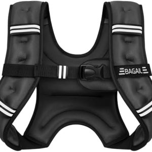 BAGAIL Weighted Vest for Weight Loss and Training, 15lbs Detachable Phone Pouch Rucking Vest for Women and Men