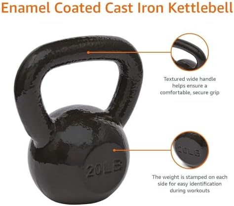 Amazon Basics Cast Iron Kettlebell for Home Gym Fitness Lovers at Home Workout | Amazon Basics Cast Iron Kettlebell for